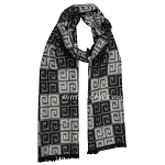 Eleganter Schal aus Wolle, Wollschal, 30cmx180cm, schwarz, weiß, 3114